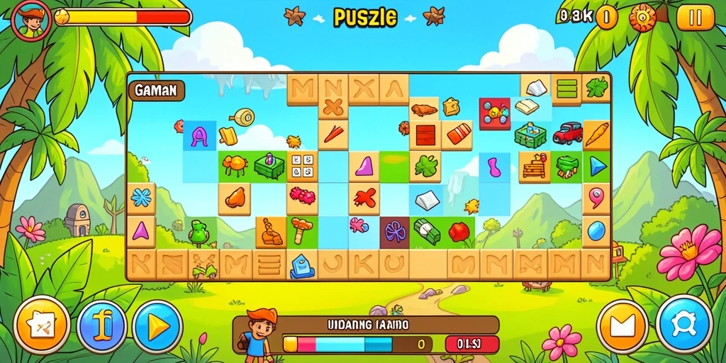 Screenshot menggambarkan grafis yang colorful dan menawan.